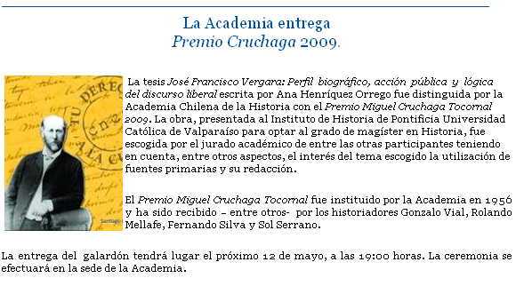 Entrega del Premio Cruchaga Tocornal, 12 de mayo 2011.