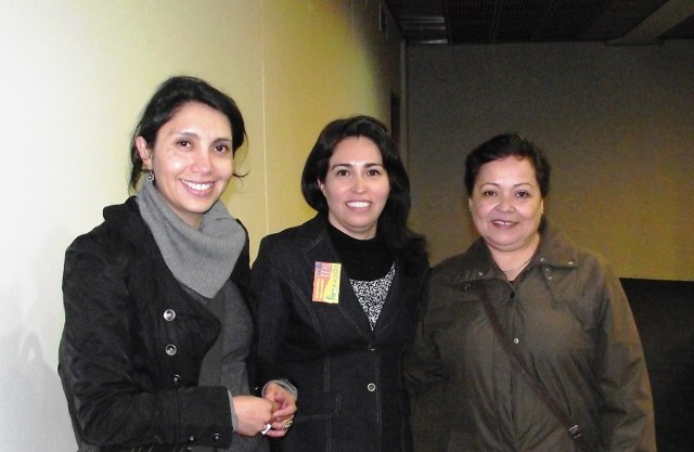 Carolina Miranda, organizadora de las VII Jornadas junto a Lorena Villegas y Juana Pérez.