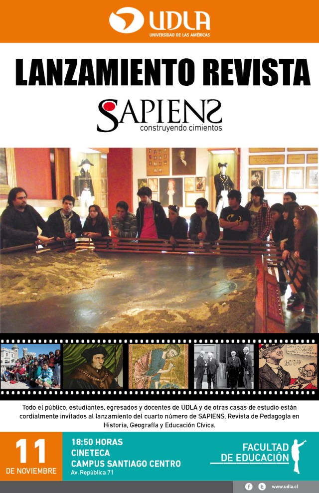 Afiche lanzamiento revista sapiens SC-01